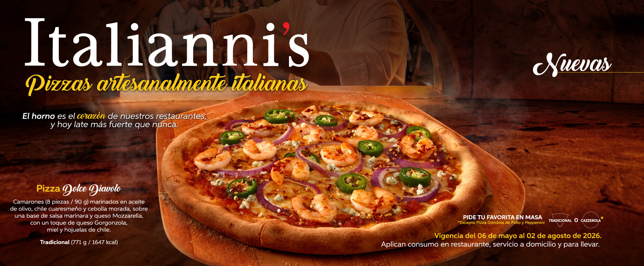 pizzas artesanalmente italianas